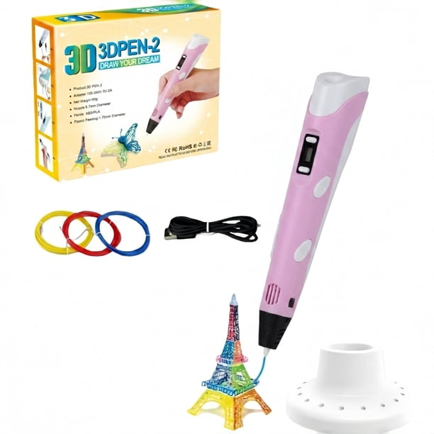 Bolígrafo 3D Lápiz Tipo Impresora, Creatividad Rosado