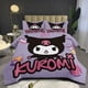 thumbnail image 1 of Animation Kuromi Quilt Duvet Cover Set Children Bedroom Decor Pillowcase3-Piece Bedding Set, 1 of 5
