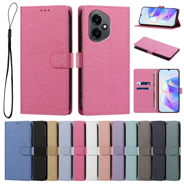 Cartera Funda para Honor 400 Carga Inalámbrica, Rojo Rosa