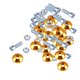 thumbnail image 5 of kit de tornillos de guardabarros de parachoques de marco de matrícula para automóviles dorado, 5 of 5
