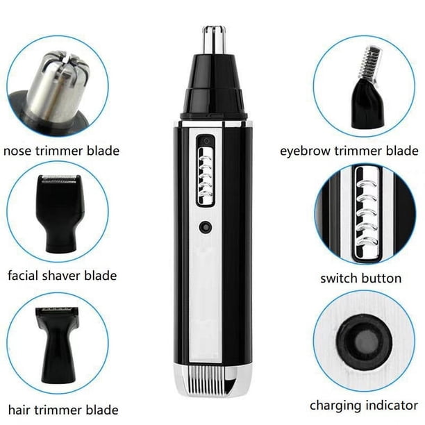 Rechargeable 4-in-1 Electric Razor for Men and Women - Painless Shaver, Epilator, and Trimmer - Waterproof and Painless