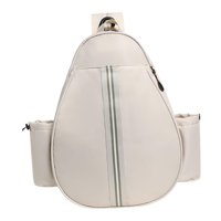 Magideal - Bolsa De Tenis Mochila Portátil Con Cremallera Suave Para Exteriores Equipos De Deportes Al Aire Libre Adultos Multifuncionales Gran Capacidad Bádmint Blanco