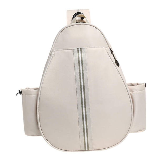 Bolsa de tenis mochila portátil con cremallera suave para exteriores equipos de deportes al aire libre adultos multifuncionales gran capacidad bádmint Blanco