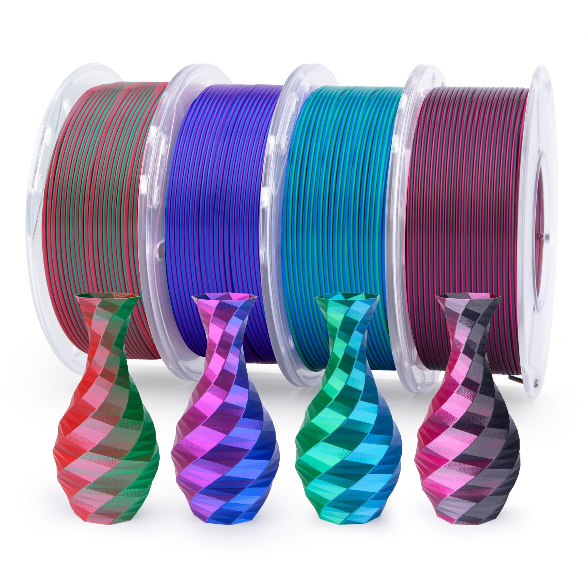 Filamento Para Impresora 3d Elegoo Silk Pla 1,75 Mm +/- 0,05 Mm 4x250 G