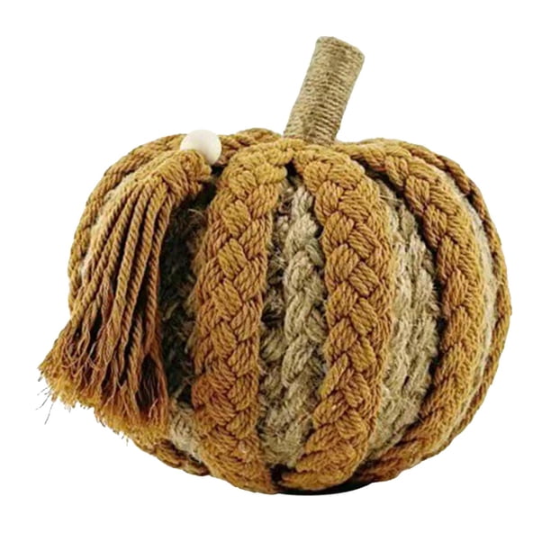 Calabazas artificiales Adorno de calabazas de Halloween Decoración rústica Calabazas de imitación Calabaza de cosecha de otoño para Acción de Gracias Amarillo