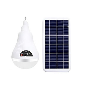 Disparo - Lampara Ampolleta Led 10W Con Panel Solar Camping Portatil