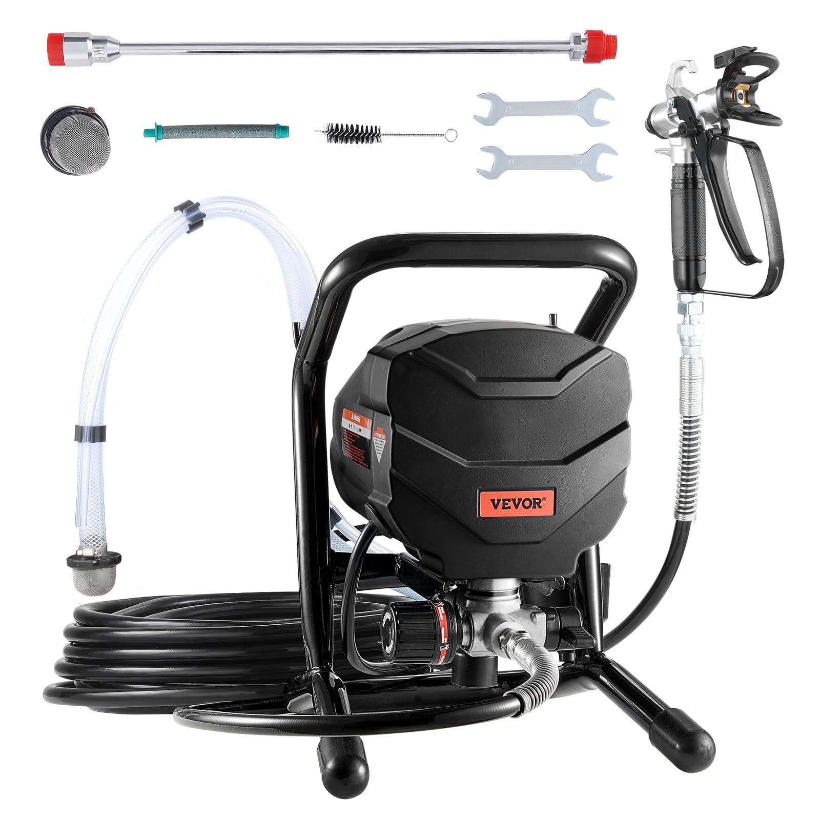 Pulverizador De Pintura Sin Aire Vevor Stand 650 W 3000 Psi Con Varilla De Salida