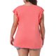 thumbnail image 3 of Agnes Orinda Blusas de Verano para Mujer Tallas Grandes Cuello en V con Muesca Mangas con Volantes Blusa Casual 1X Naranja, 3 of 6