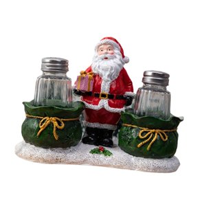 Magideal - Tarro De Especias De Cristal Con Forma De Papá Noel, Contenedor De Almacenamiento, Estatua Navideña Para Decoración Del Hogar, Centro De Mesa, Adorno.