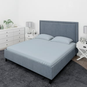 Juego De Sábanas Nautica 4 Piezas Microfibra 2 Plazas Celeste