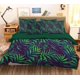 thumbnail image 1 of Green Leaf Quilt Duvet Cover Set Doona Cover Bedclothes Home Textiles3-Piece Bedding Set, 1 of 5