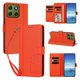 thumbnail image 2 of Funda Cartera Trébol para Motorola Edge 70 5G con Ranuras Tarjetas y Carga Inalámbrica Naranja, 2 of 6