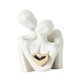 thumbnail image 5 of Estatua De Pareja Abrazándose De Cerámica, Elegante Para Decoración Del Hogar, 2,8 X 3,7 Pulgadas, Color Blanco, 5 of 5