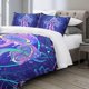 thumbnail image 3 of Moon Wolf Bedding Green Watercolor Forest Wolf Landscape Duvet Cover Sets 3 Pieces Wild Animal Bedding Set, 3 of 5