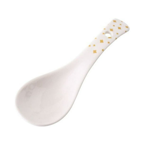 1pc Ceramic Soup Spoon - Perfect for Serving Chinese Noodles, Ramen, Oatmeal & More!