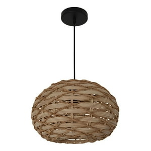 Genérico - Lámpara Colgante Decorativa Techo Redonda Tejida Hogar Jhn