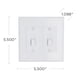 thumbnail image 3 of Funda decorativa TayMac 2672W de 2 elementos MASQUE Toggle, blanca, 3 of 7