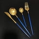 thumbnail image 4 of XmhyTop Juego de Cubiertos de Cocina de 24 Piezas, Inoxidable, Color Oro Azul, Ideal para Hogares y Eventos, 4 of 4