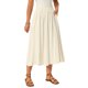 thumbnail image 1 of INSPIRE CHIC Falda de Lino para Mujer Verano Casual Flowy Swing Elástica de Cintura Alta A-Line Boho Midi Faldas con Bolsillos L Beige, 1 of 6