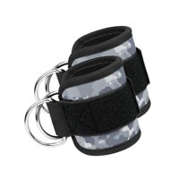 Ioensy - 2 Piezas Correas De Tobillo Para Máquina De Cable Para Rizos Entrenamiento De Fuerza Gimnasio En Casa Gris