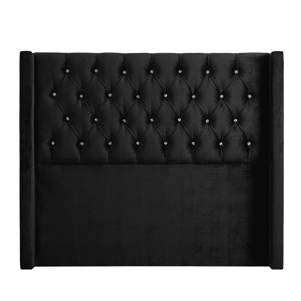 Respaldo Focus 2 Plazas Felpa Negro