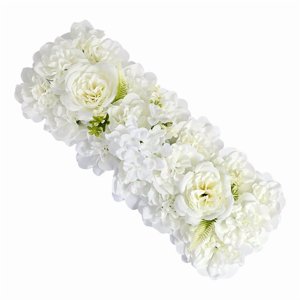 Magideal - Puerta Arqueada Fila De Flores Fila De Flores Artificiales Seda Rosa Peonía Boda Flor Arreglo De Pared Para Ventana T Estación Pared Puerta Telón De