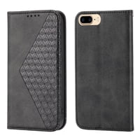 Funda Flip Foxdock Para Iphone 6 , Estilo Billetera Con Diseño Rombo, Correa De Mano Y Soporte, Uso Diario