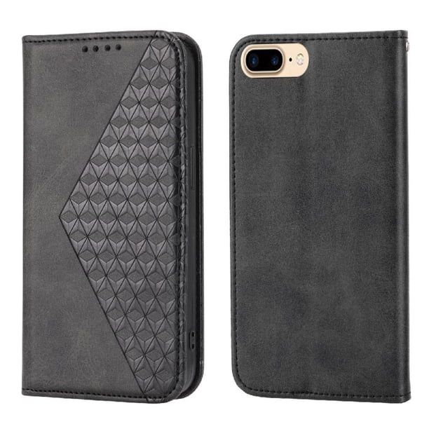 Funda Flip FOXDOCK para iPhone 6 , Estilo Billetera con Diseño Rombo, Correa de Mano y Soporte, Uso Diario
