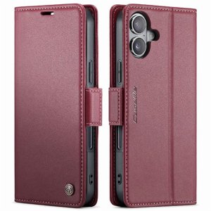 Caseme Tipo Cartera Iphone 16 Con Cierre Magnético, Rfid, Tarjetero, Soporte, Carga Inalámbrica