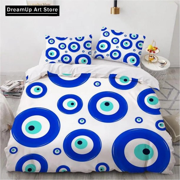 Mandala Duvet Cover Set Hamsa Hand With Inner Eye Evil Eyes Eastern Art Bedding Set Quilt Cover