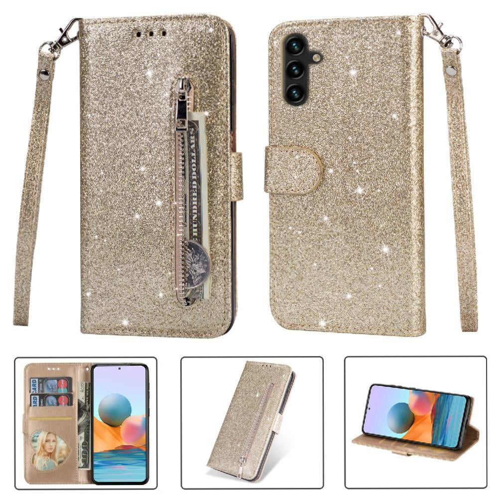 Funda Para Foxdock Elegante Funda Samsung Galaxy A54 5g Glitter Con Cremallera-ideal Para El Uso Diario