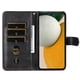 thumbnail image 4 of Funda tipo cartera para Samsung Galaxy A15 con bolsillo con cremallera y ranuras para tarjetas – Función de soporte Negro, 4 of 6