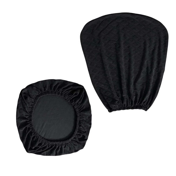 Funda para silla de oficina, fundas para silla elásticas a prueba de aceite, lavables, a prueba de polvo, estirables, funda Universal para silla de es , negro