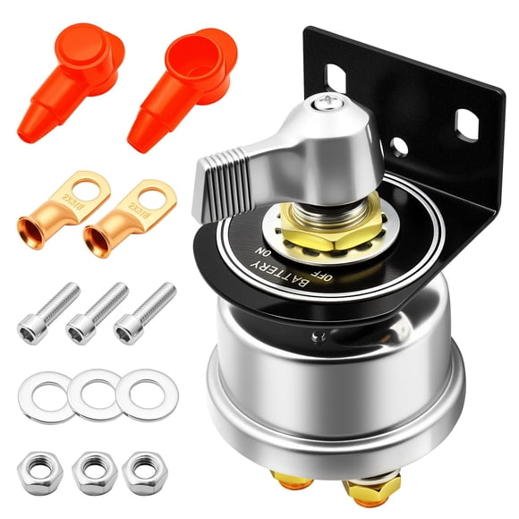 Interruptor de desconexión de batería Bolipoeq 200A 12V con soporte
