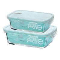 Pack 2 Taper Vidrio Templado Hermético Allegra 1000Ml 1500Ml