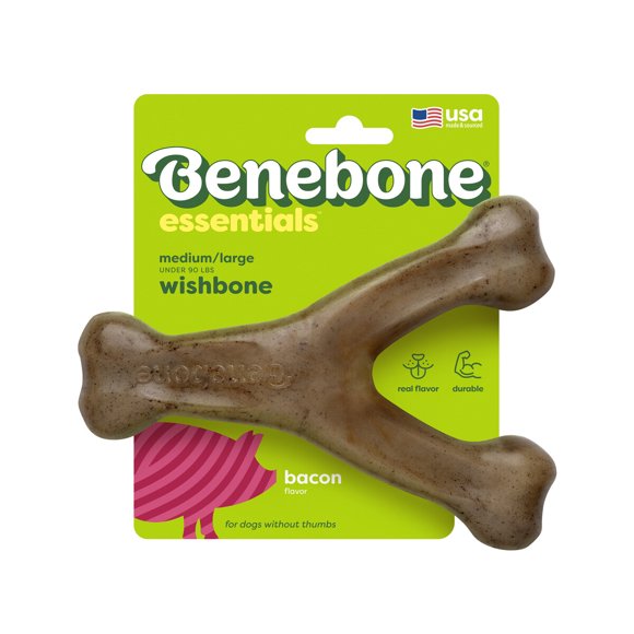 Juguete Masticable Benebone Wishbone Bacon Talla ML