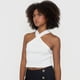 thumbnail image 3 of Peto Mujer Tejido Cuello Cruzado Blanco Corona, 3 of 5
