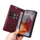 thumbnail image 3 of Funda Billetera de Cuero para Motorola MOTO G75 5G con Tarjetero y Soporte - Tapa Magnética Rojo, 3 of 6