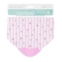 Babero Mordedor Bambino Blanco Corazones Niña