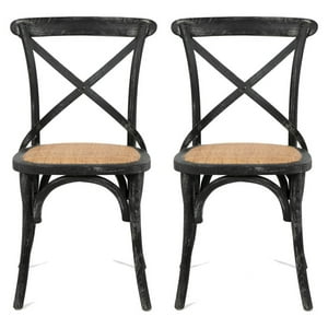 Spazzio - Kit 2 Sillas Retro Negras