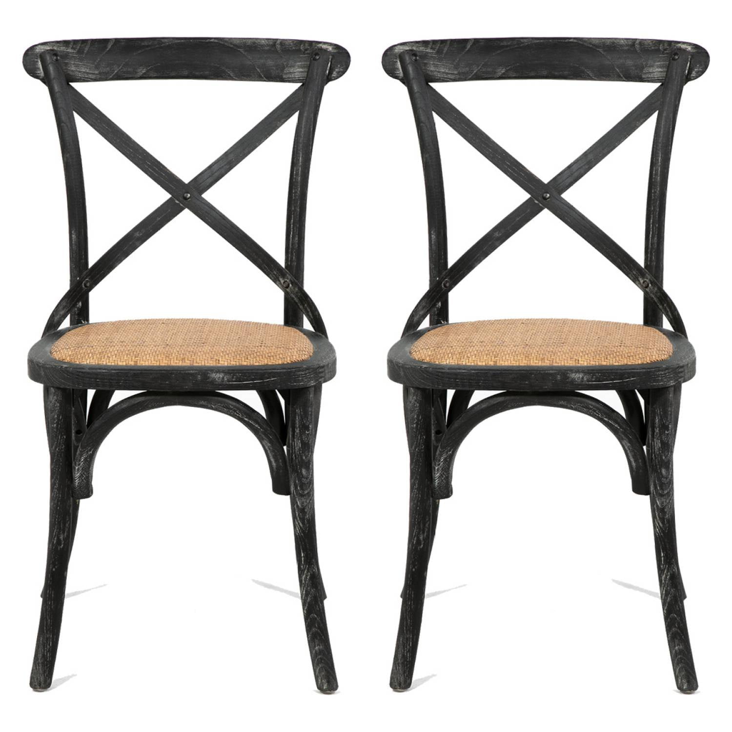 Spazzio - Kit 2 Sillas Retro Negras