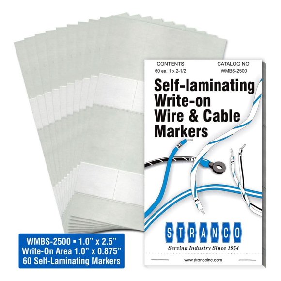 Libro de marcadores para cables Stranco Premium recubierto de vinilo, 10 páginas