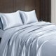 thumbnail image 4 of Juego de sábanas Homiest Satin Luxury Silky 4 piezas Queen Baby Blue, 4 of 8