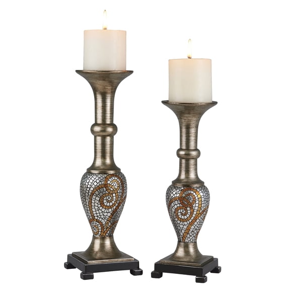 Set de portavelas OK Lighting OK-4286C Theos 30 y 35 cm H