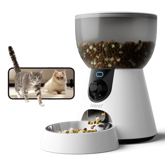Comedero Automático Para Gatos Con Cámara 4l Wifi App Control