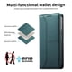 thumbnail image 5 of Funda tipo cartera con bloqueo RFID para Samsung Galaxy A52/A52s cubierta magnética de cuero con tapa y soporte Verde, 5 of 6