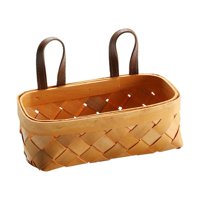 Magideal - Cesta De Almacenamiento De Madera Cesta Colgante De Pared Organizador Artículos Para El Hogar Artesanías Decorativas Cesta De Flores Colgante De Pared S