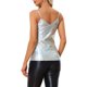 thumbnail image 3 of INSPIRE CHIC Camisola Metálica de Halloween para Mujer con Tirantes Espagueti y Espalda Descubierta, Talla XS, Plateado Holográfico, 3 of 6