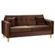 thumbnail image 2 of Sofa New Retro 3 Cuerpos Felpa 01 Chocolate, 2 of 5