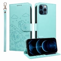 Funda Billetera Foxdock Compatible Con Iphone 12 Pro Max, Diseño Perrito Tierno, Ranuras Para Tarjetas Y Soporte Plegable